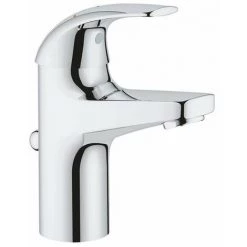 Grohe Start Curve Mélangeur 1 Trou Pour Robinet Taille S Avec Bonde 28mm Cartouche ES Chrome - Chrome
