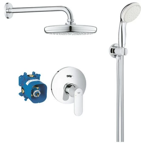 Grohe Eurosmart Cosmopolitan Set De Douche Encastrés Tout En 1 Avec Douche De Tête TEMPESTA 210 + Douchette 2 Jets, Chrome (25183001) 3 Grohe Eurosmart Cosmopolitan Set De Douche Encastrés Tout En 1 Avec Douche De Tête TEMPESTA 210 + Douchette 2 Jets, Chrome (25183001)