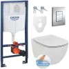 Grohe Pack WC Rapid SL GROHE + WC Ideal Standard Tesi Aquablade Rimless + Plaque Chrome Mat (GROHEAQUA-SET) -GROHE Soldes 54387165 1