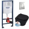 Grohe Pack WC Bâti-support Rapid SL + WC SAT Infinitio Noire Mat + Abattant Frein De Chute + Plaque Chrome Mat 2 Grohe Pack WC Bâti-support Rapid SL + WC SAT Infinitio Noire Mat + Abattant Frein De Chute + Plaque Chrome Mat -GROHE Soldes 54387166 1