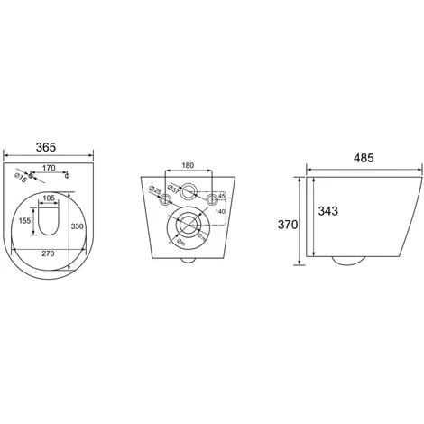 Grohe Pack WC Bâti-support Rapid SL + WC SAT Infinitio Noire Mat + Abattant Frein De Chute + Plaque Chrome Mat 7 Grohe Pack WC Bâti-support Rapid SL + WC SAT Infinitio Noire Mat + Abattant Frein De Chute + Plaque Chrome Mat – Image 5