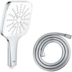 GROHE Douchette 3 Jets Vitalio Smartactive Chrome Carré Avec Flexible 175