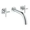 Atrio New Mitigeur Lavabo Mural Taille S Poignée Croisée - GROHE -GROHE Soldes 54935034 1