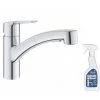 GROHE Mitigeur Cuisine Start Bec Bas Chrome Douchette Extractible Avec Nettoyant GrohClean -GROHE Soldes 54973453 1