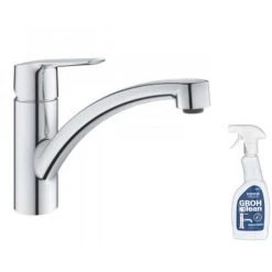 GROHE Mitigeur Cuisine Start Bec Bas Chrome Avec Nettoyant GrohClean