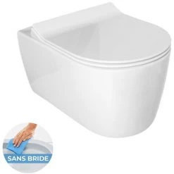 Grohe / Idevit Pack WC Rapid SL Autoportant + WC Sans Bride Alfa Avec Fixations Invisibles + Abattant Softclose + Plaque Chrome Mat 9 Grohe / Idevit Pack WC Rapid SL Autoportant + WC Sans Bride Alfa Avec Fixations Invisibles + Abattant Softclose + Plaque Chrome Mat -GROHE Soldes 55561841 3