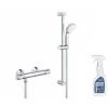 GROHE Ensemble De Douche Avec Thermostat Mural, Barre 620 Mm Chromé Et Nettoyant GrohClean 2 GROHE Ensemble De Douche Avec Thermostat Mural, Barre 620 Mm Chromé Et Nettoyant GrohClean -GROHE Soldes 55600493 1
