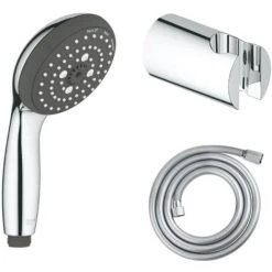 GROHE Douchette Vitalio Start 100 Avec Flexible Twistfree VitalioFlex Comfort 1750 Chromé Et Support Mural Tempesta Cosmopolitan Chromé