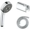 GROHE Douchette Vitalio Start 100 Chromé Avec Flexible Twistfree VitalioFlex Comfort 1750 Chromé Et Support Mural Tempesta Cosmopolitan Chromé -GROHE Soldes 55774118 1