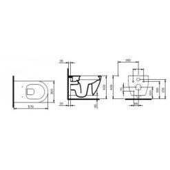 Grohe Pack WC Bâti-autoportant Rapid SL + WC Sans Bride Bello Avec Fixations Invisibles + Abattant Softclose + Plaque Chrome Mat 11 Grohe Pack WC Bâti-autoportant Rapid SL + WC Sans Bride Bello Avec Fixations Invisibles + Abattant Softclose + Plaque Chrome Mat -GROHE Soldes 56345596 5