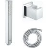 GROHE Douchette Vitalio Joy Cube Avec Flexible Twistfree VitalioFlex Comfort 1750 Chromé + Support Mural Cube Euphoria -GROHE Soldes 56387897 1