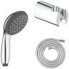 GROHE Douchette 1 Jet Vitalio Start 100 Chromé Avec Flexible 200 Et Support Rond 1 GROHE Douchette 1 Jet Vitalio Start 100 Chromé Avec Flexible 200 Et Support Rond -GROHE Soldes 56406371 1