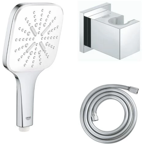 GROHE Douchette Vitalio Smartactive Avec Flexible Twistfree VitalioFlex Comfort 1750 Chromé Et Support Mural Cube Euphoria 3 GROHE Douchette Vitalio Smartactive Avec Flexible Twistfree VitalioFlex Comfort 1750 Chromé Et Support Mural Cube Euphoria
