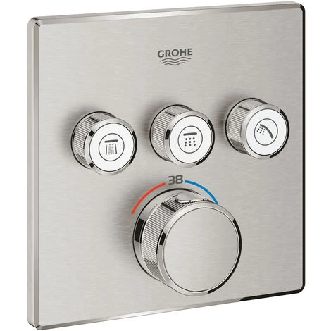 GROHE Thermostatique GROTHERM SMART CONTROL 3 Sorties Supersteel 29126DCO 3 GROHE Thermostatique GROTHERM SMART CONTROL 3 Sorties Supersteel 29126DCO