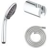 GROHE Douchette 3 Jets Vitalio Start 100 Chromé Avec Flexible 200 Et Support Rond -GROHE Soldes 56492464 1