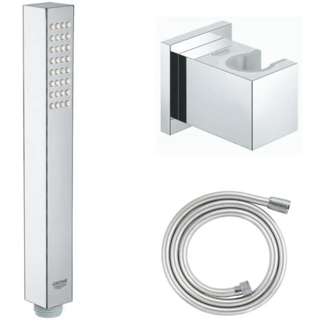GROHE Douchette 1 Jet Vitalio Joy Cube Stick Chromé Avec Flexible 150 Et Support Carré 3 GROHE Douchette 1 Jet Vitalio Joy Cube Stick Chromé Avec Flexible 150 Et Support Carré