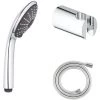 GROHE Douchette 3 Jets Vitalio Joy 110 Massage Chromé Avec Flexible 150 Et Support Rond