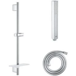 GROHE Douchette 1 Jet Vitalio Joy Cube Stick Chromé Avec Barre De Douche Et Flexible 175