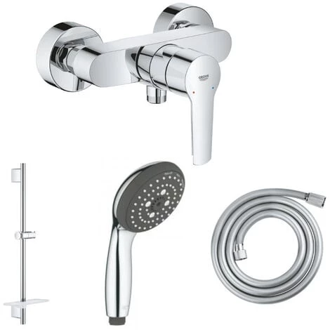 GROHE Mitigeur De Douche Start 2021 Monocommande Avec Douchette 3jets Vitalio Start 100, Barre De Douche Et Flexible 175cm 3 GROHE Mitigeur De Douche Start 2021 Monocommande Avec Douchette 3jets Vitalio Start 100, Barre De Douche Et Flexible 175cm
