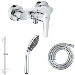 GROHE Mitigeur De Douche Start 2021 Monocommande Avec Douchette 3jets Vitalio Joy 110 Massage, Barre De Douche Et Flexible 175cm