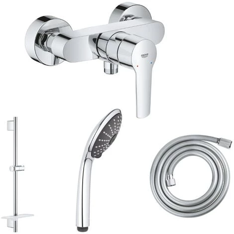 GROHE Mitigeur De Douche Start 2021 Monocommande Avec Douchette 3jets Vitalio Joy 110 Massage, Barre De Douche Et Flexible 175cm 3 GROHE Mitigeur De Douche Start 2021 Monocommande Avec Douchette 3jets Vitalio Joy 110 Massage, Barre De Douche Et Flexible 175cm