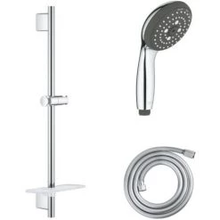 GROHE Douchette 3 Jets Vitalio Start 100 Chromé Avec Barre De Douche Et Flexible 175