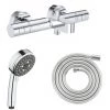 GROHE Mitigeur Bain Douche Precision Get Avec Douchette 3jets Vitalio Comfort 100 Et Flexible 200cm -GROHE Soldes 56746007 1