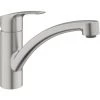 GROHE Mitigeur Dévier Bec Bas Eurosmart Supersteel - Acier Inox -GROHE Soldes 57039399 1