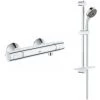 GROHE Mitigeur Thermostatique De Douche Mural Precision Trend + Ensemble De Douche 4 Jets Avec Barre Vitalio Comfort 100 Chromé -GROHE Soldes 57100061 1