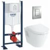 Grohe Pack WC Bâti Autoportant Rapid SL + WC Vitra Integra + Abattant En Duroplast + Plaque Chrome Mat 2 Grohe Pack WC Bâti Autoportant Rapid SL + WC Vitra Integra + Abattant En Duroplast + Plaque Chrome Mat -GROHE Soldes 57357857 1
