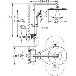 GROHE Colonne De Douche Vitalio Joy System 310 Quickfix -GROHE Soldes 57583412 4