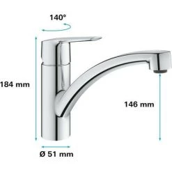 GROHE - Mitigeur Monocommande Evier -GROHE Soldes 57868642 5
