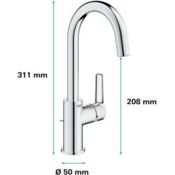 Mitigeur Monocommande Pour Lavabo - Taille L - GROHE - Start - Chromé -GROHE Soldes 57868847 5