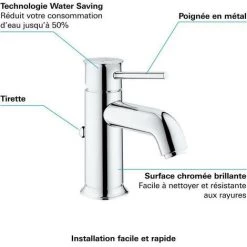 GROHE - Mitigeur Monocommande Lavabo - Taille S -GROHE Soldes 57868980 5