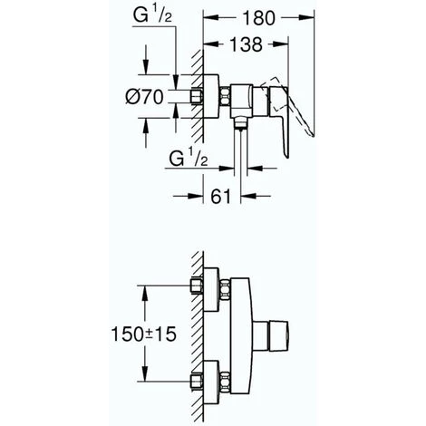 GROHE Mitigeur De Douche Start 2021 Monocommande Avec Douchette 3jets Vitalio Smartactive 130 Cube Et Flexible 200cm 4 GROHE Mitigeur De Douche Start 2021 Monocommande Avec Douchette 3jets Vitalio Smartactive 130 Cube Et Flexible 200cm – Image 2