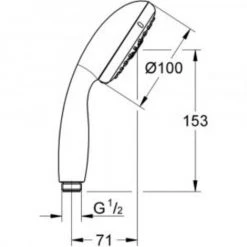GROHE Mitigeur Bain Douche Precision Feel Avec Douchette 3jets Vitalio Start 100 Et Flexible 200cm 9 GROHE Mitigeur Bain Douche Precision Feel Avec Douchette 3jets Vitalio Start 100 Et Flexible 200cm -GROHE Soldes 57899820 3