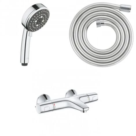 GROHE Mitigeur Bain Douche Precision Trend Avec Douchette 3jets Vitalio Comfort 100 Et Flexible 200cm 3 GROHE Mitigeur Bain Douche Precision Trend Avec Douchette 3jets Vitalio Comfort 100 Et Flexible 200cm