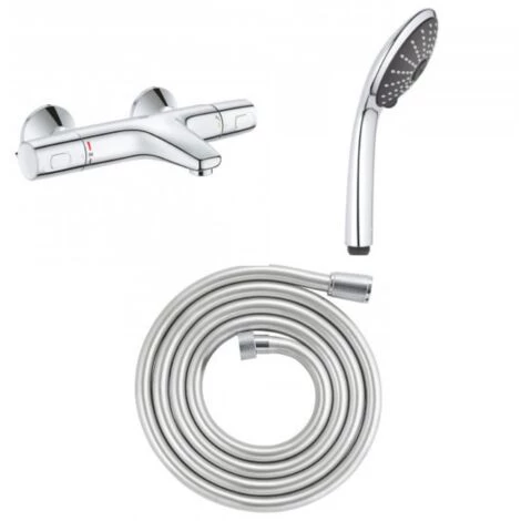 GROHE Mitigeur Bain Douche Precision Trend Avec Douchette 3jets Vitalio Joy 110 Massage Et Flexible 200cm 3 GROHE Mitigeur Bain Douche Precision Trend Avec Douchette 3jets Vitalio Joy 110 Massage Et Flexible 200cm