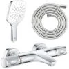GROHE Mitigeur Bain Douche Precision Feel Avec Douchette 3jets Vitalio Smartactive 130 Cube Et Flexible 200cm -GROHE Soldes 57899829 1