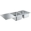 GROHE Evier 2 Cuves Avec égouttoir Réversible En Acier Inoxydable K500 2 GROHE Evier 2 Cuves Avec égouttoir Réversible En Acier Inoxydable K500 -GROHE Soldes 58180550 1
