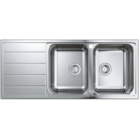 GROHE Evier 2 Cuves Avec égouttoir Réversible En Acier Inoxydable K500 5 GROHE Evier 2 Cuves Avec égouttoir Réversible En Acier Inoxydable K500 – Image 3