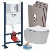 Grohe Pack Bâti Autoportant RapidSL + WC Sans Bride SAT, Fixations Invibles + Abattant Softclose + Plaque Chrome Mat + Set Habillage -GROHE Soldes 58238566 1