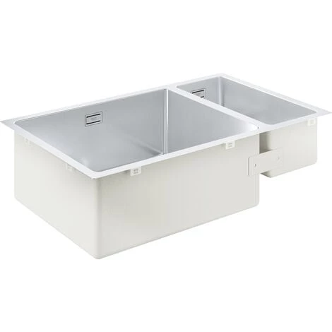 GROHE Evier 1 Cuve Et Demie En Acier Inoxydable K700U, 76 X 45 3 GROHE Evier 1 Cuve Et Demie En Acier Inoxydable K700U, 76 X 45