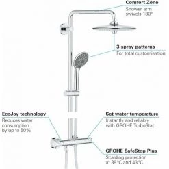 GROHE Vitalio Joy System 260 Colonne De Douche Avec Mitigeur Thermostatique Chromé 27298002 -GROHE Soldes 59180449 3