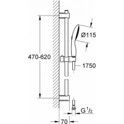GROHE Vitalio Rain 115 Ensemble De Douche 2 Jets Avec Barre Chromé 26109000 -GROHE Soldes 59180456 2