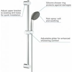 GROHE Vitalio Start 100 Ensemble De Douche 1 Jet Avec Barre Chromé 27943000 10 GROHE Vitalio Start 100 Ensemble De Douche 1 Jet Avec Barre Chromé 27943000 -GROHE Soldes 59180457 4