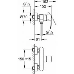 GROHE Wave Cosmopolitan Mitigeur Monocommande Douche Chromé 23208000 -GROHE Soldes 59180473 4