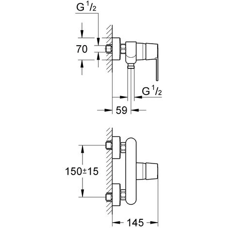 GROHE Get Mitigeur Monocommande Douche Chromé 23227000 4 GROHE Get Mitigeur Monocommande Douche Chromé 23227000 – Image 2
