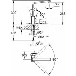 GROHE Sail Cube Mitigeur Monocommande Evier Chromé 31393000 -GROHE Soldes 59180506 4