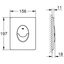 Grohe Pack WC Suspendu Sans Bride Bau Ceramic Avec Abattant, Bâti Support WC Grohe Rapid SL Project Et Plaque De Commande Start, Chromé -GROHE Soldes 59395912 4